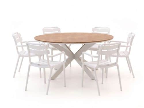 Forza Vico/Fidenza ø149cm dining tuinset 7-delig stapelbaar - Laagste prijsgarantie!
