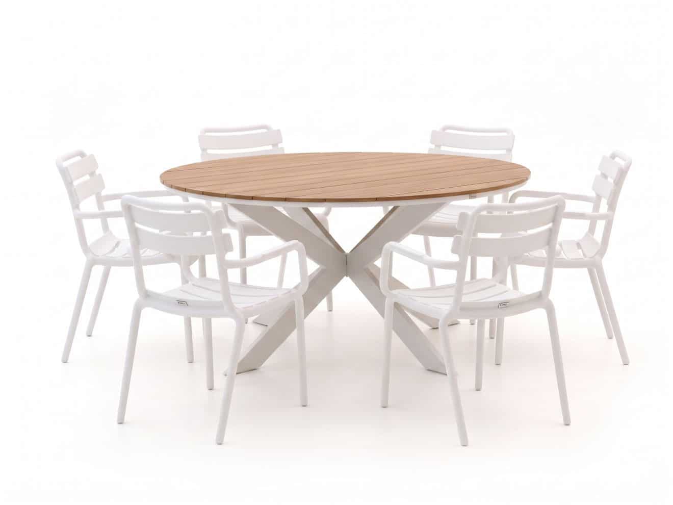 forza vico/fidenza ø149cm dining tuinset 7 delig stapelbaar laagste prijsgarantie!