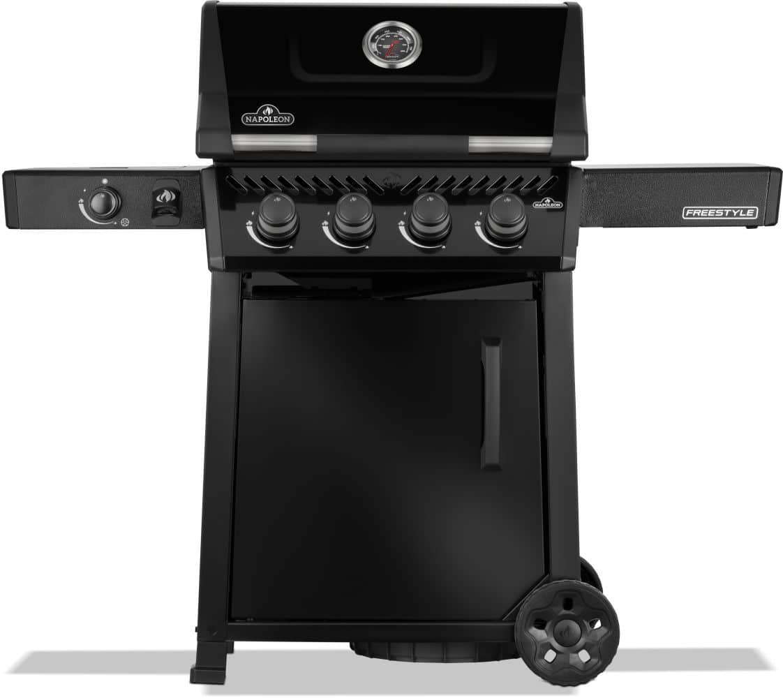 freestyle 425 barbecue 4 hoofdbranders zijbrander en deur zwart napoleon grills napoleon grills
