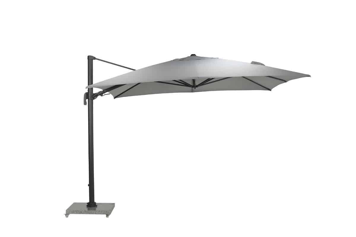garden impressions hawaii big pole ii zweefparasol 350×350 cm carbon black/ royal grey