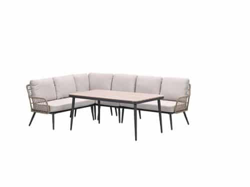 Garden Impressions lounge/dining set Allasio carbon black / desert sand