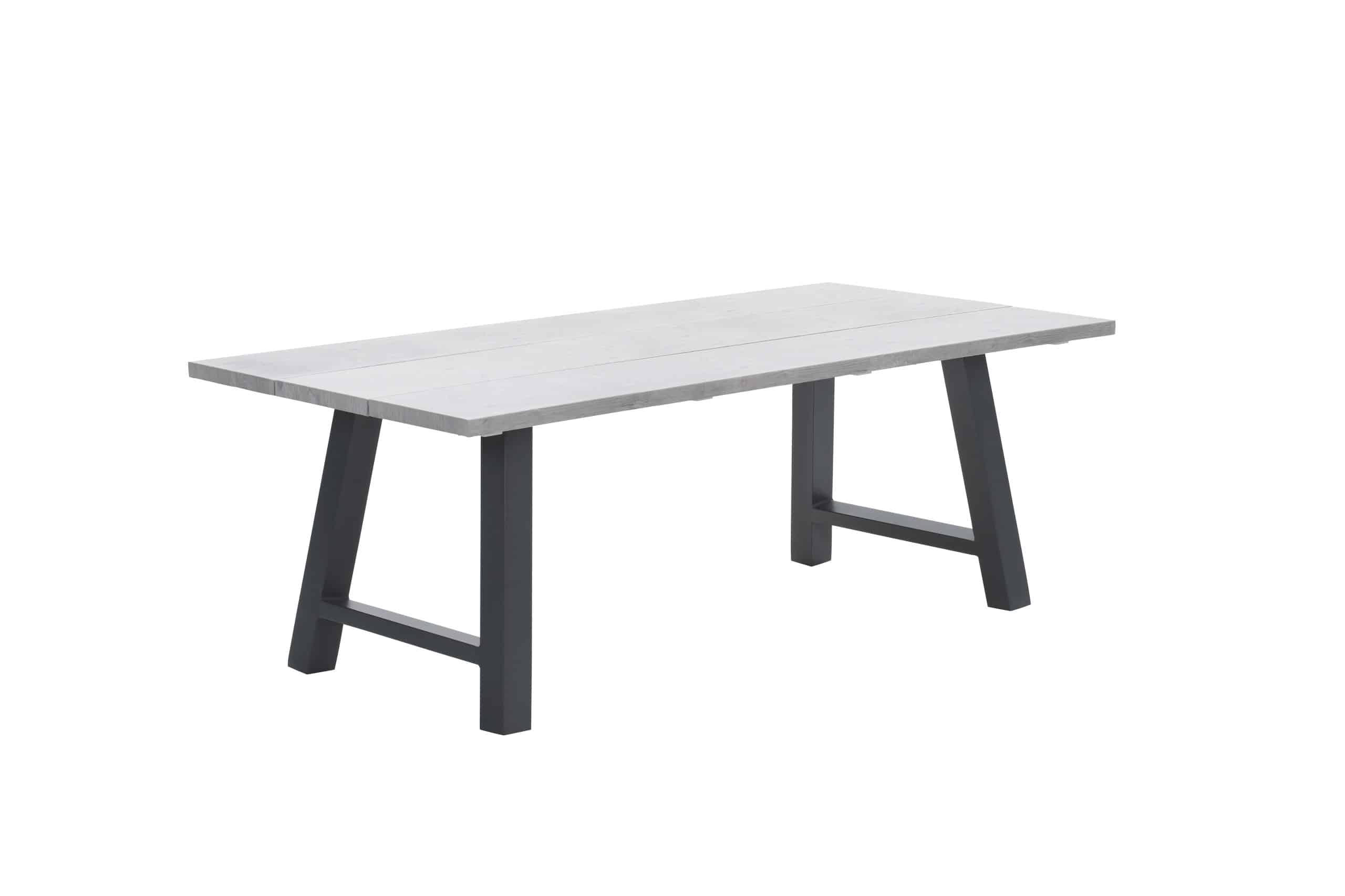 garden impressions olympus tuintafel 180 x 100 aluminium grey teak look