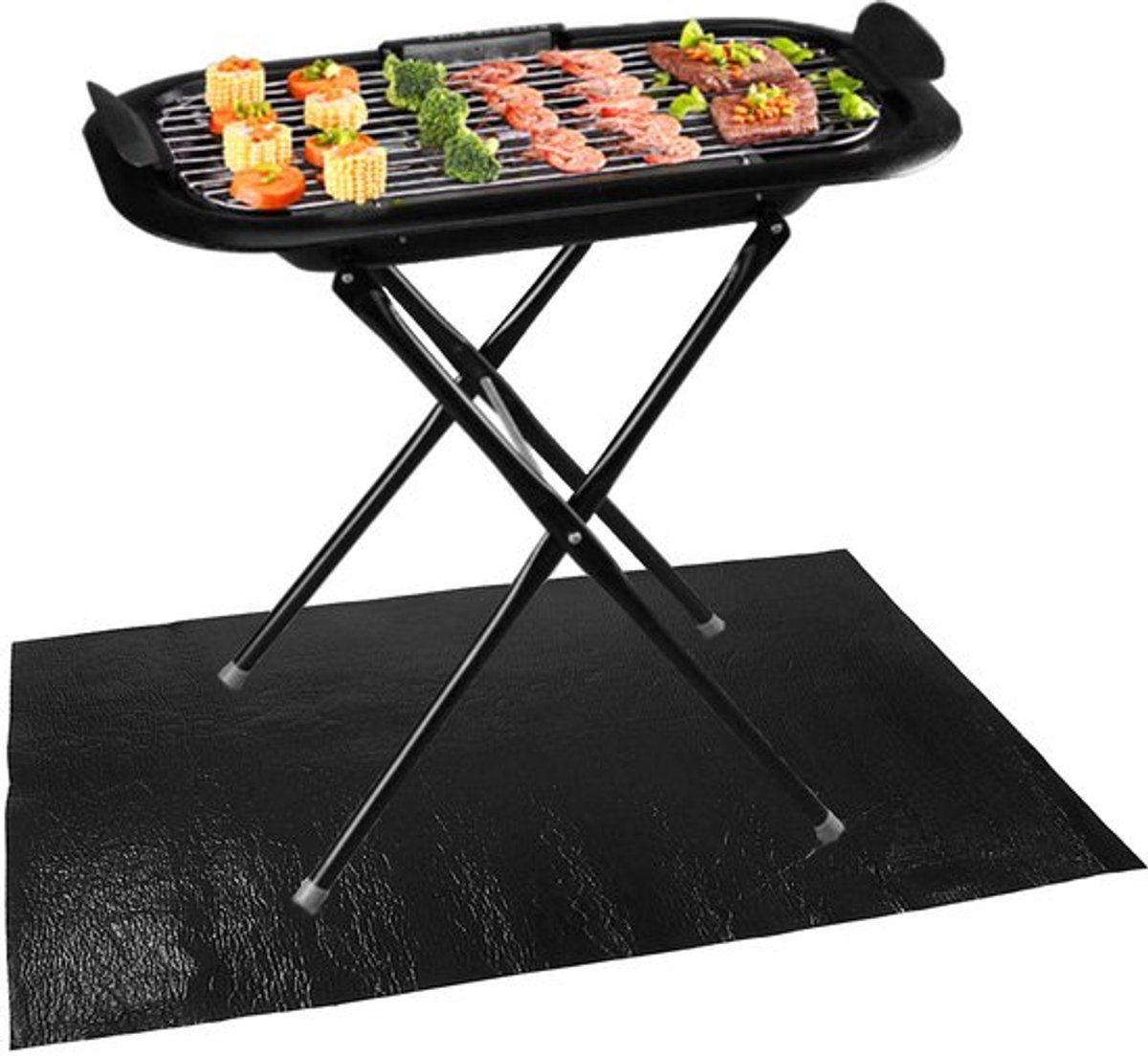 gas of elektrische grillmat, bbq vloerbeschermingsmat, gasgrill vloermat, antiaanbaklaag van polyestervezel en