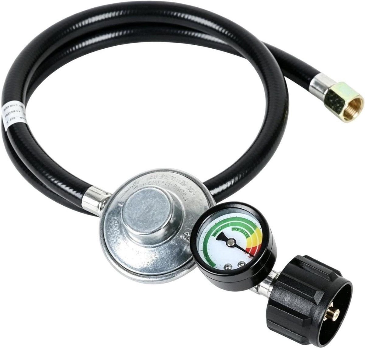 gas slang set drukomvormer manometer buiten koken