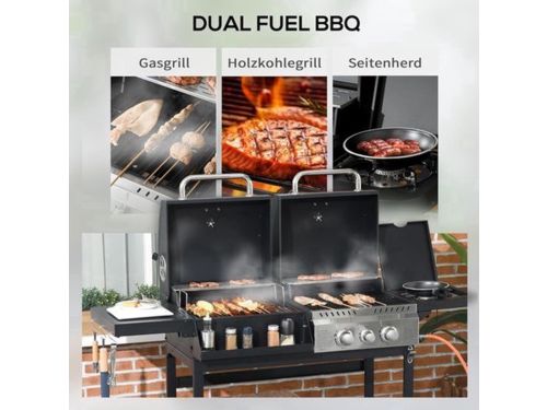 Gasbarbecue - Houtskoolbarbecue - Buitenkeuken - Camping BBQ - Grillwagen