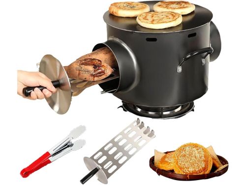 Gasbarbecue, huishoudelijke barbecue-oven met ladegrill, draagbare roestvrijstalen BBQ