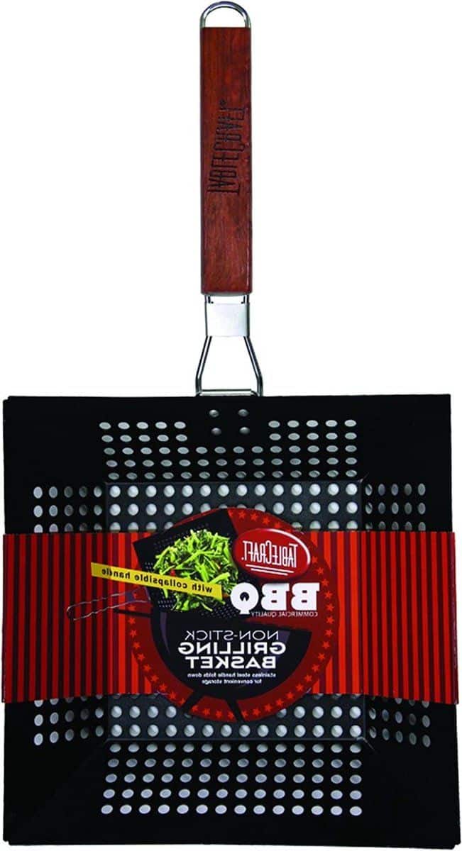 grillmand vierkant bbq mandje barbecueën delicaat antiaanbaklaag