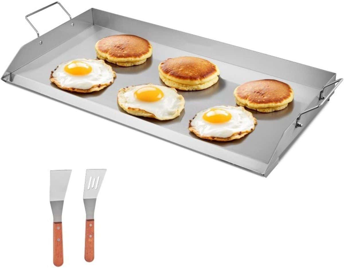 grillplaat teppanyaki bakplaat rvs vlakke bovenplaat