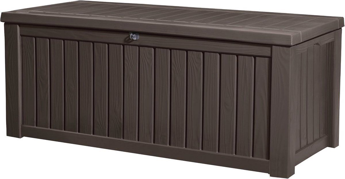 grote opbergbox voor tuinaccessoires met houten look 570 l