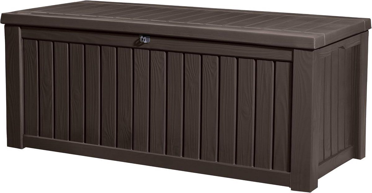 grote opbergbox voor tuinaccessoires met houten look 570 l