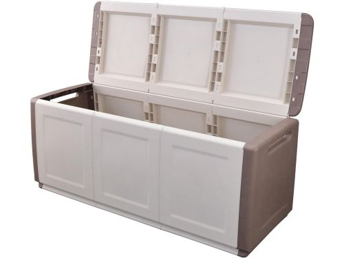 Grote Waterdichte Opbergbox Tuin of Garage - 330 Liter Beige