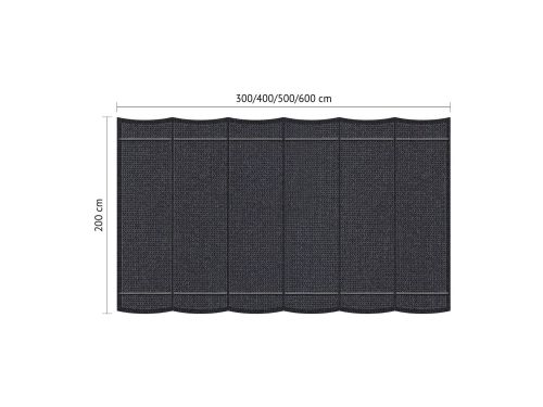 Harmonicadoek B 2,00 x L 4,00 m Carbon Black Shadow Comfort - Shadow comfort
