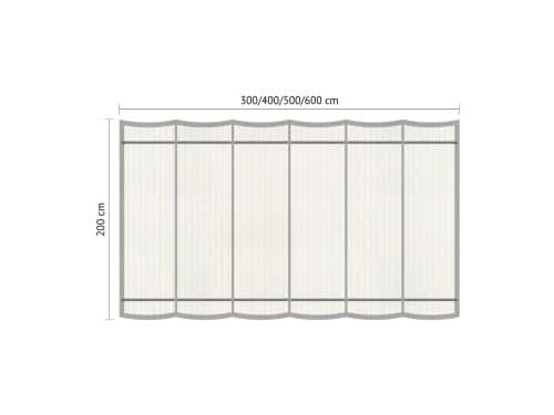 Harmonicadoek B 2,00 x L 4,00 m Mineral White Shadow Comfort - Shadow comfort