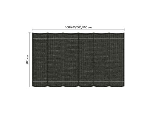 Harmonicadoek B 2,00 x L 5,00 m Deep Grey Shadow Comfort - Shadow comfort