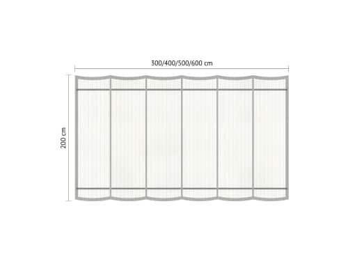 Harmonicadoek B 2,00 x L 6,00 m Arctic White Shadow Comfort - Shadow comfort