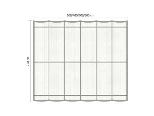 Harmonicadoek B 2,90 x L 3,00 m Arctic White Shadow Comfort - Shadow comfort