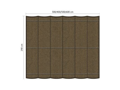 Harmonicadoek B 2,90 x L 3,00 m Japanese Brown Shadow Comfort - Shadow comfort
