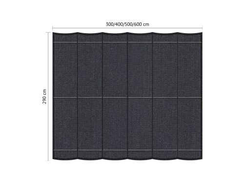 Harmonicadoek B 2,90 x L 4,00 m Carbon Black Shadow Comfort - Shadow comfort