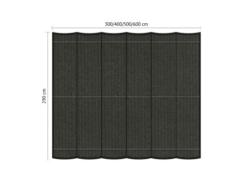 Harmonicadoek B 2,90 x L 5,00 m Deep Grey Shadow Comfort - Shadow comfort