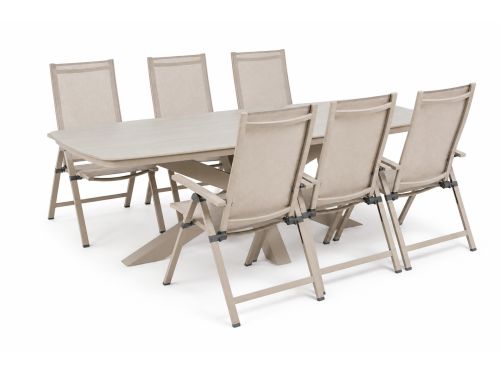 Hartman Alice Comfort/Belluno 220x100 cm dining tuinset 7-delig