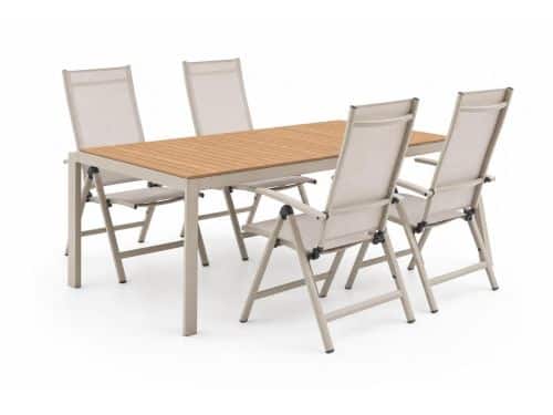 Hartman Alice Comfort/Creta 160x90 cm dining tuinset 5-delig