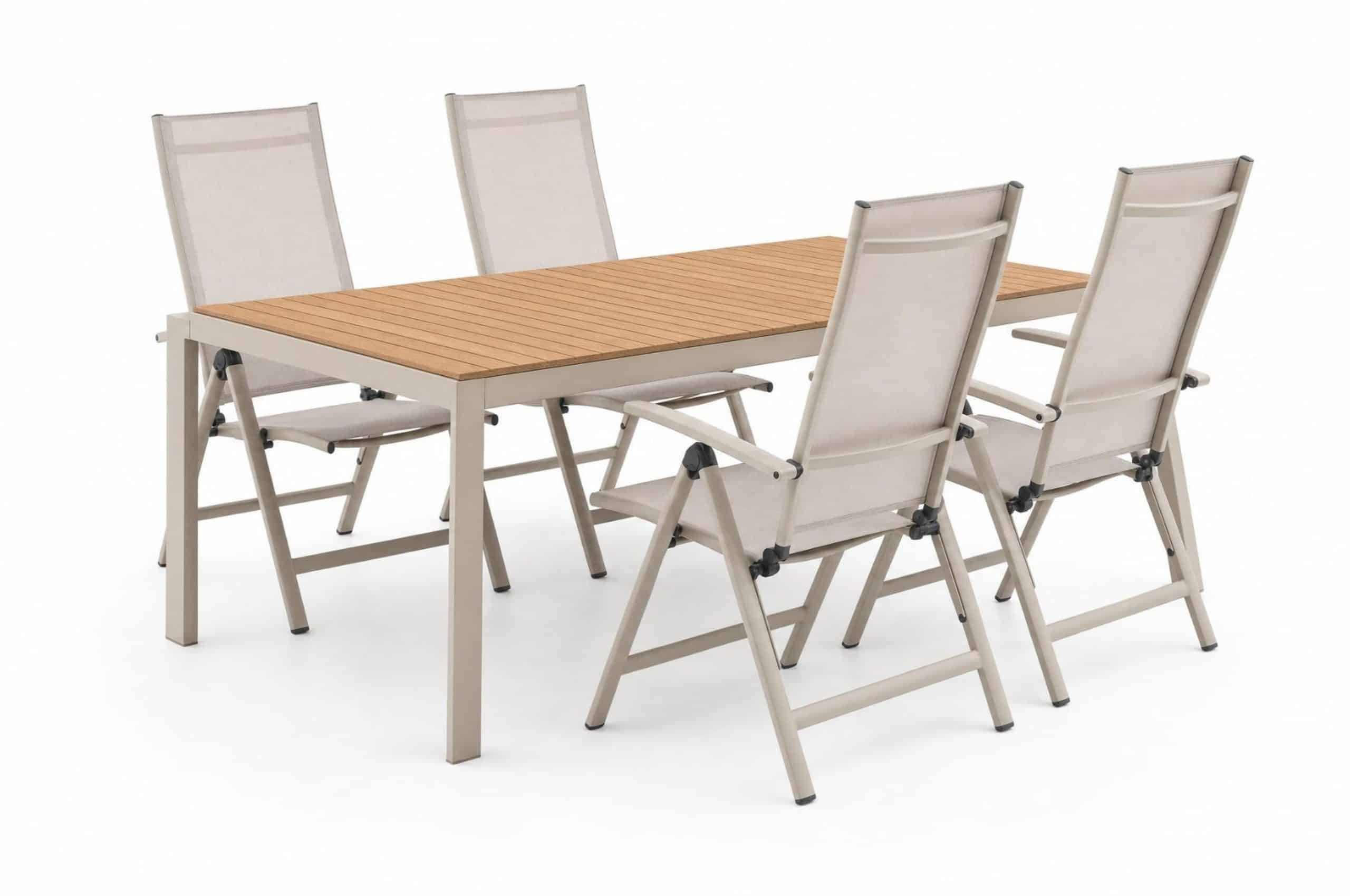 hartman alice comfort/creta 160×90 cm dining tuinset 5 delig