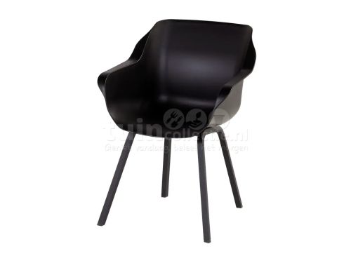 Hartman Dining Tuinstoel Sophie Element Zwart 2 stuks