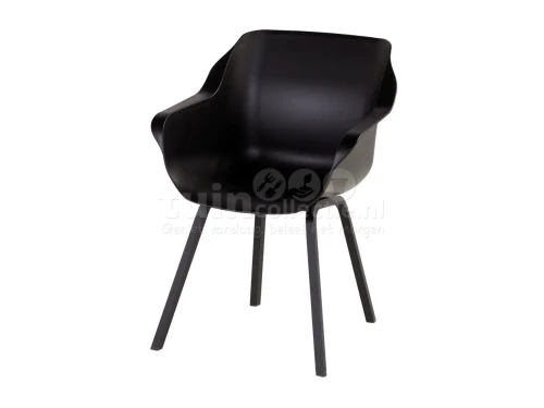 Hartman Dining Tuinstoel Sophie Element Zwart 2 stuks