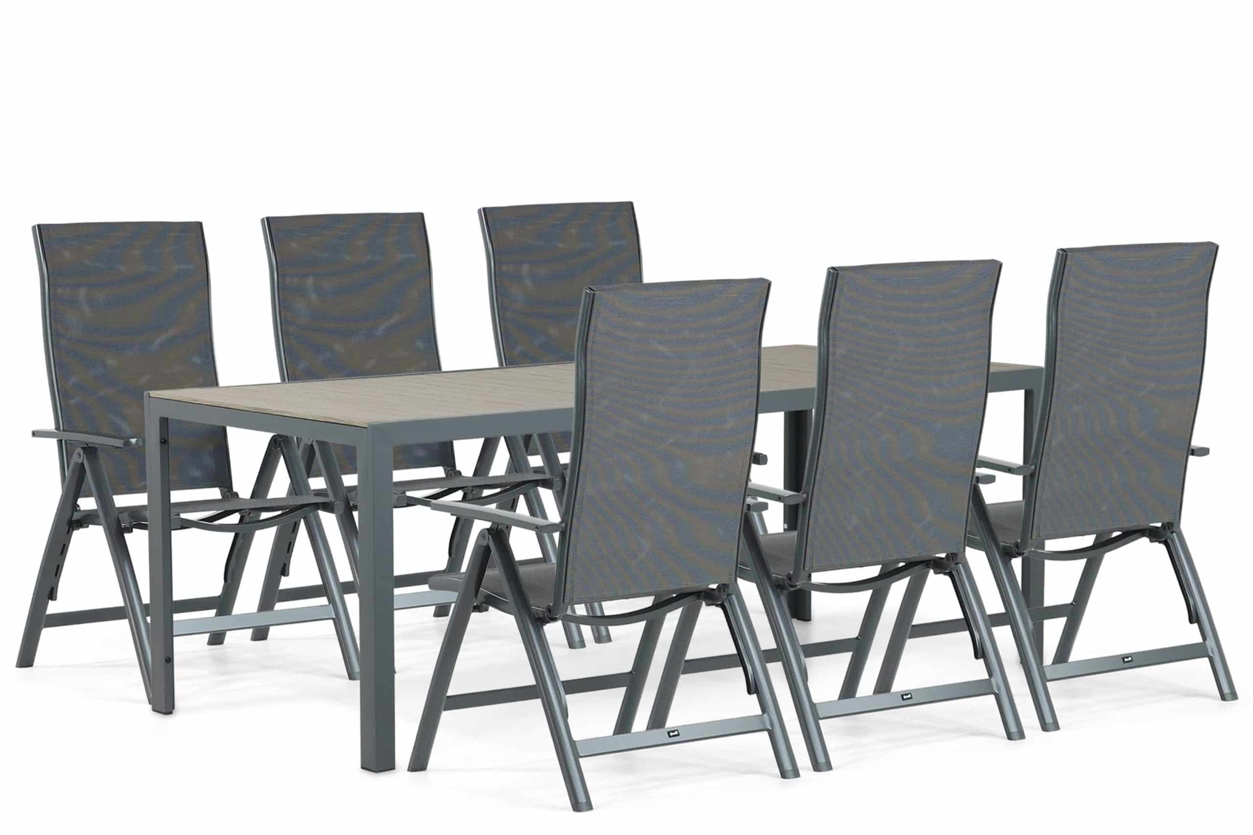 hartman sitges/solare 200 cm dining tuinset 7 delig
