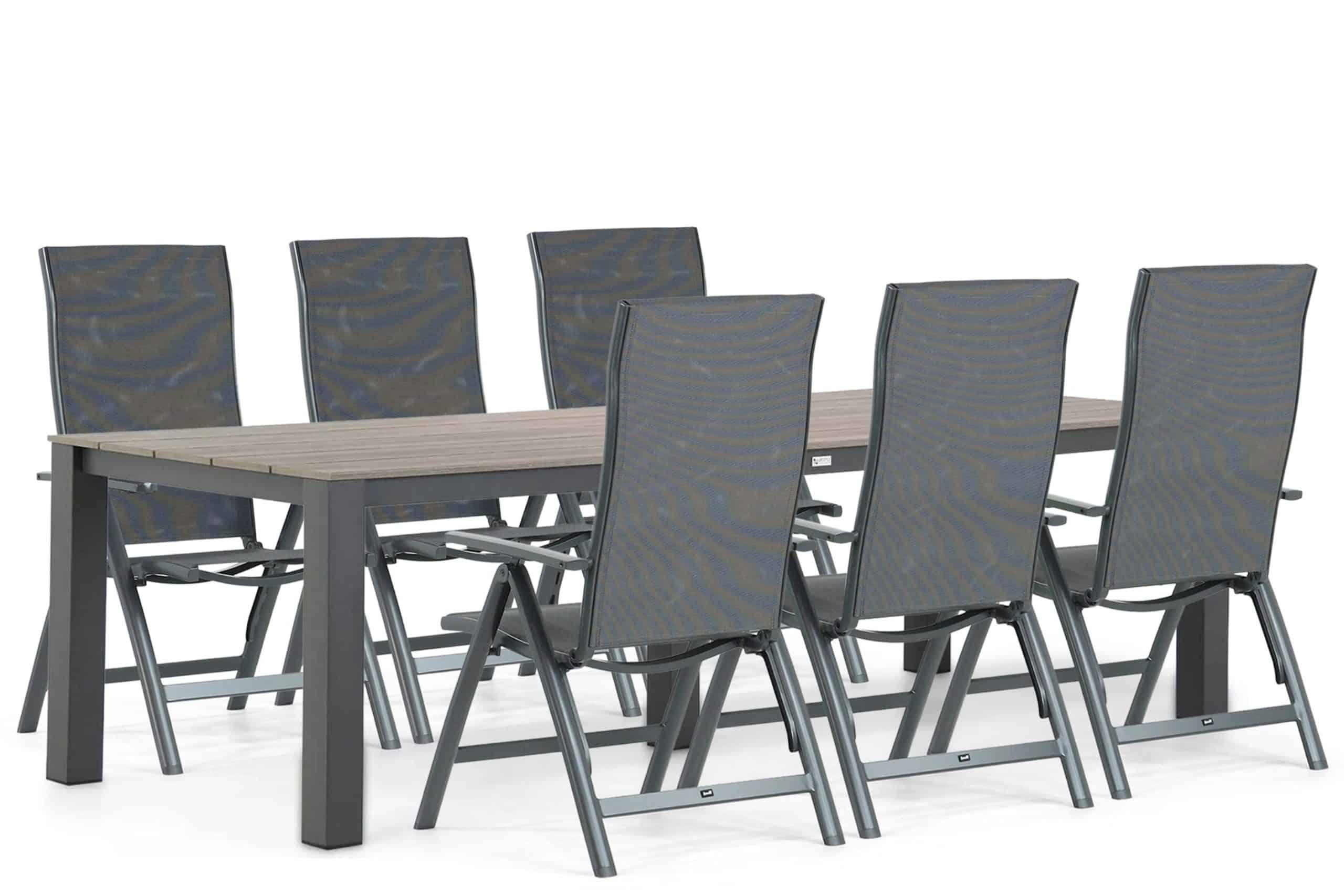 hartman sitges/valley 240 cm dining tuinset 7 delig
