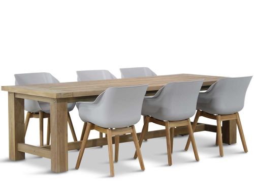 Hartman Sophie teak/Fourmile 260 cm dining tuinset 7-delig