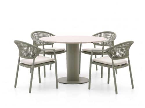 Hartman Taragona/Girona ø120cm dining tuinset 5-delig stapelbaar - Laagste prijsgarantie!