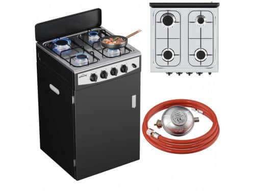 HOMELUX 4-pits campinggasfornuis met opbergbox - Camping kookstel - 6