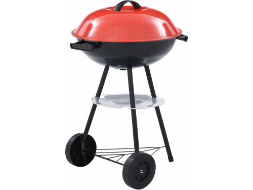 Homgoday Draagbare XXL Houtskool Waterkoker BBQ Grill met Wielen 44