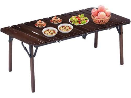 Hout Picknicktafel - Klaptafel Balkon - Buiten Eten - Draagbaar