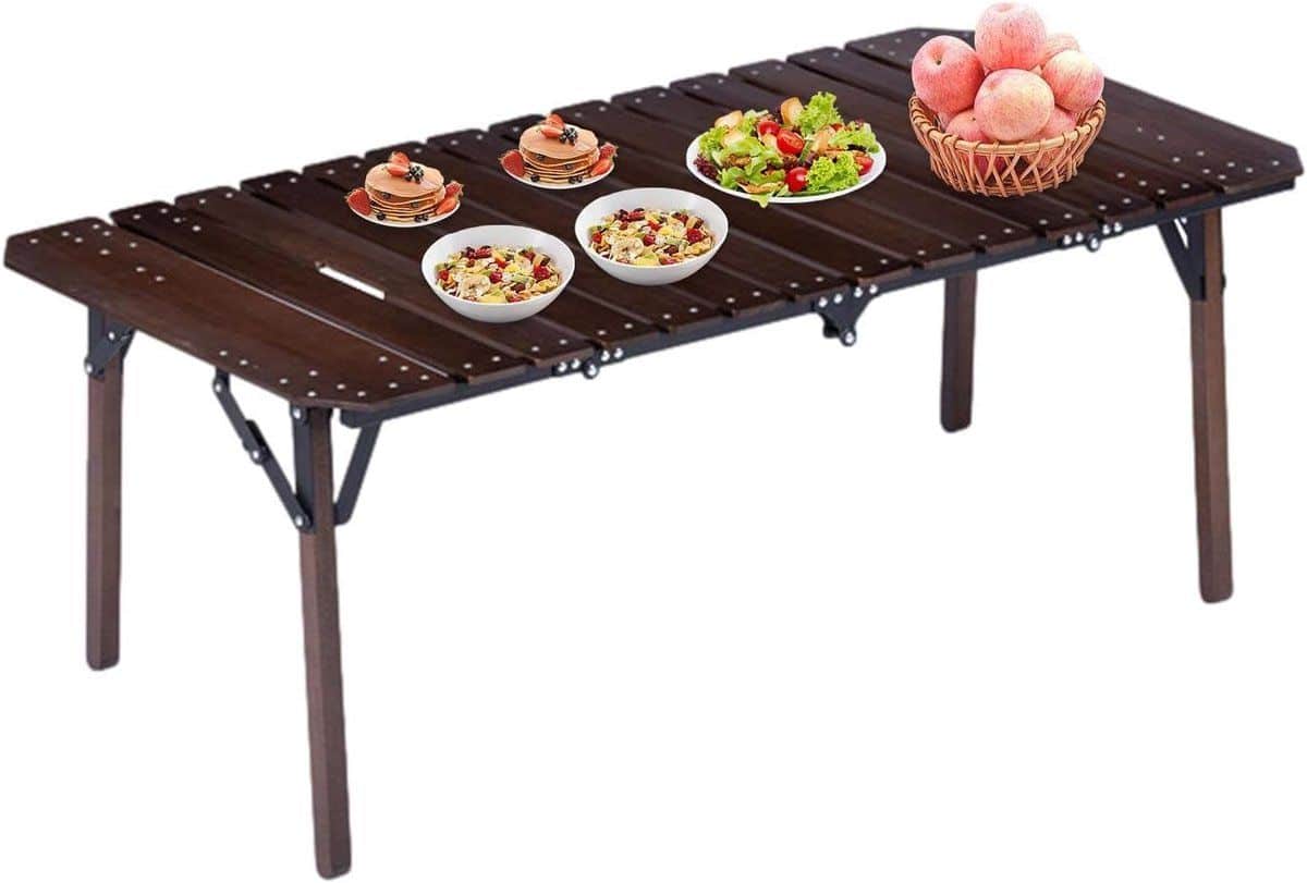 hout picknicktafel klaptafel balkon buiten eten draagbaar