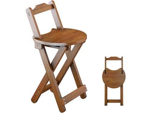 Houten Barkruk - Inklapbaar Krukje - Keuken Gebruik - Ergonomische
