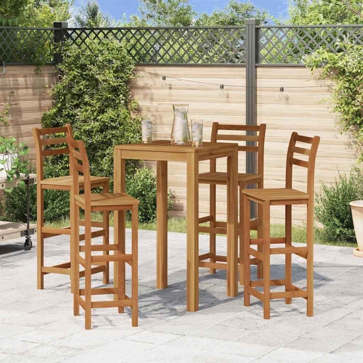 houten barkrukken set barstoelen hout keuken & tuin