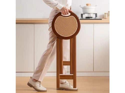 Houten Barstoel - Kruk Opklapbaar - Keuken Bar - Met