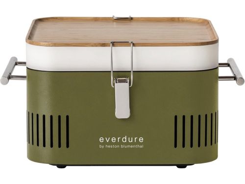 Houten Houtskool BBQ Kubus Khaki - Draagbaar & Compact