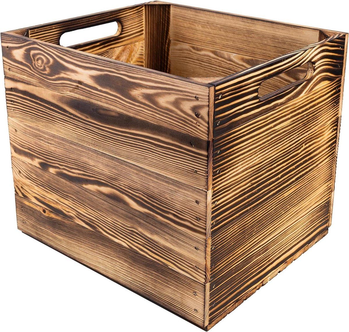 houten kist opbergbox decoratie spullen organiseren met