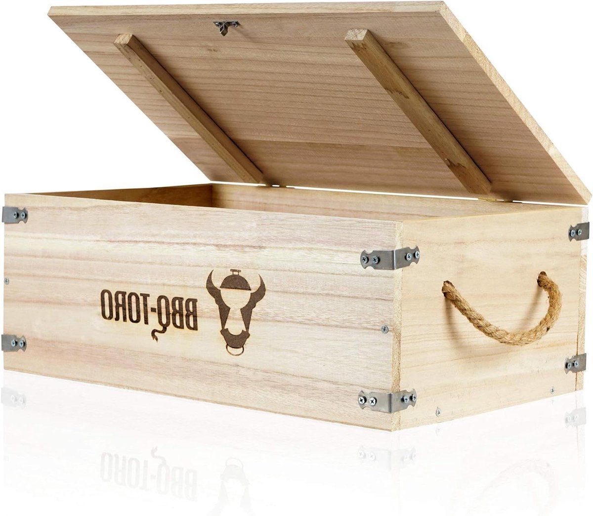 houten kist opbergbox dutch oven barbecue accessoires opslag