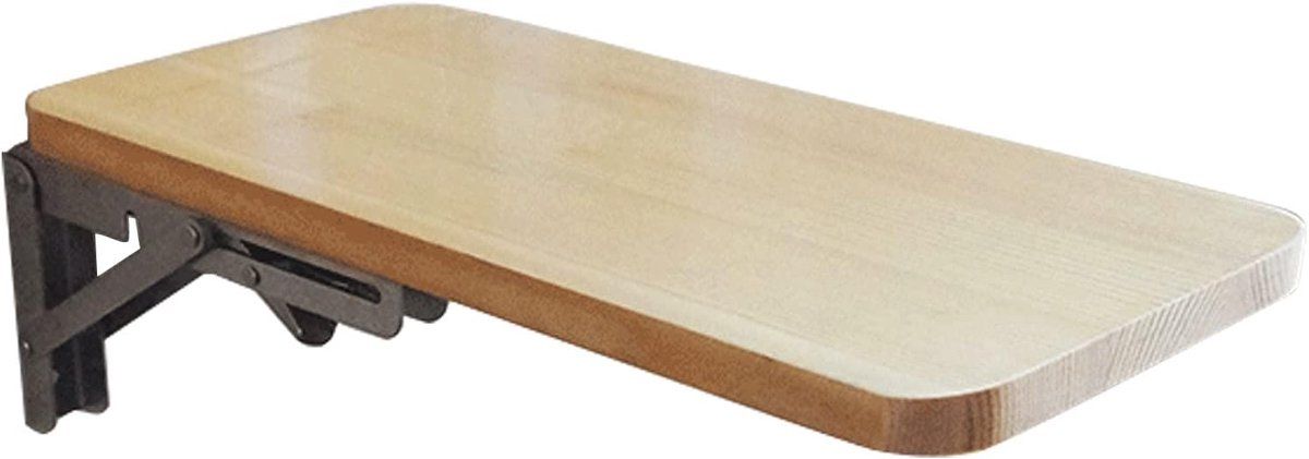 houten klaptafel wandbureau opklapbaar ruimte besparen draagkracht