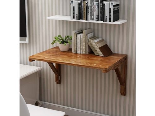 Houten Klaptafel - Wandbureau Opklapbaar - Ruimte Besparen - Stevig