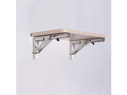 Houten Klaptafel - Wandbureau - Ruimte Besparen - Sterke RVS