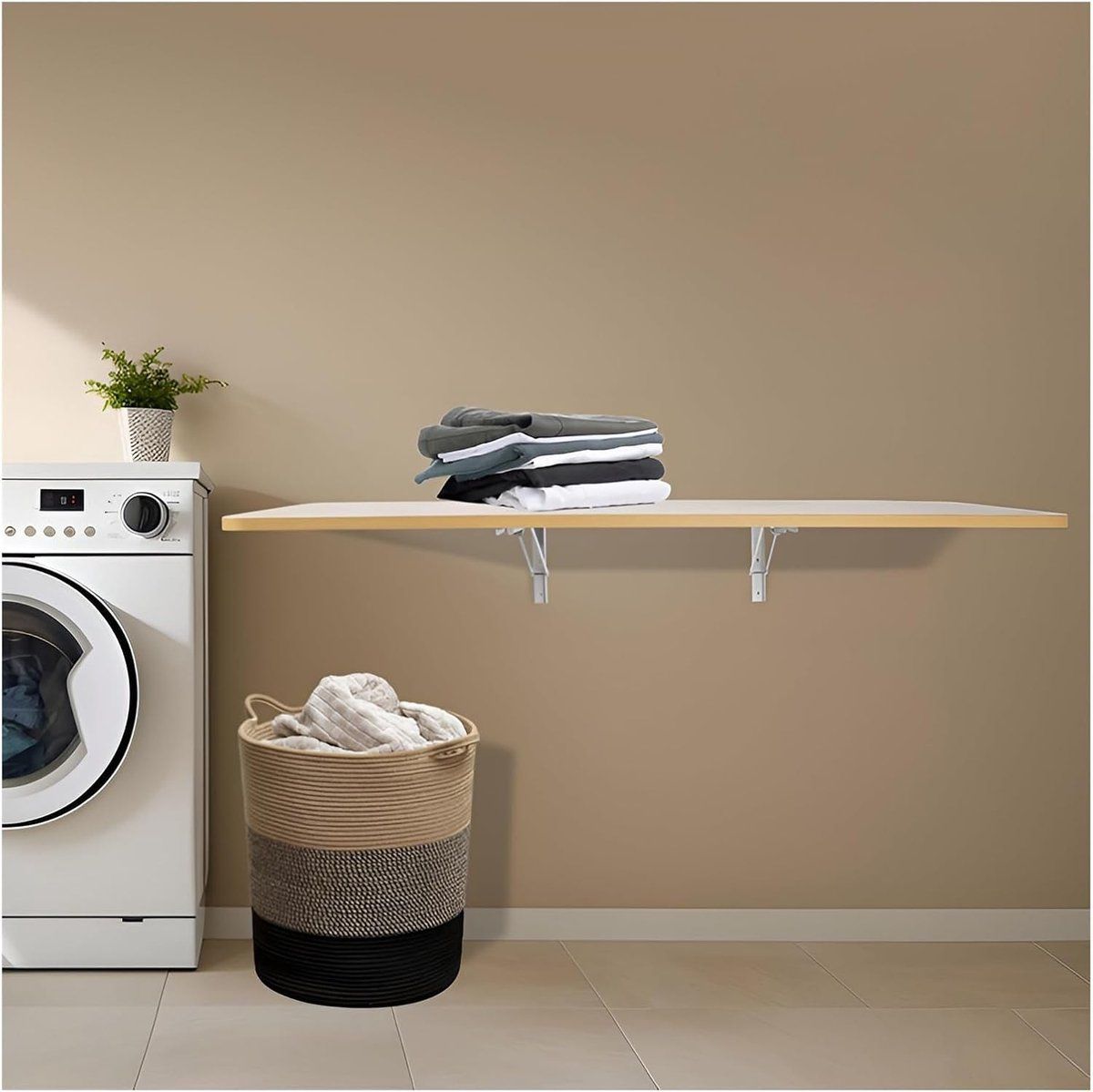 houten klaptafel wandbureau ruimtebesparing inklapbaar 120x40cm
