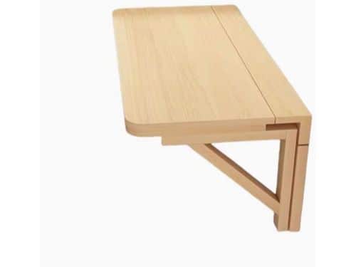 Houten Wandbureau - Klaptafel - Kleine Ruimtes - Opvouwbaar Ontwerp