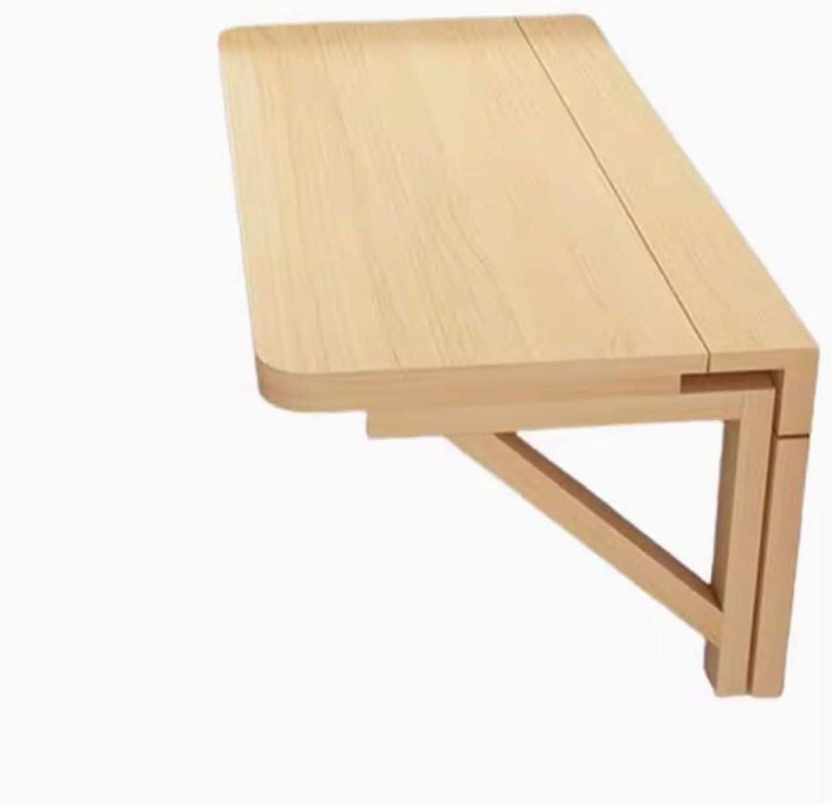 houten wandbureau klaptafel kleine ruimtes opvouwbaar ontwerp