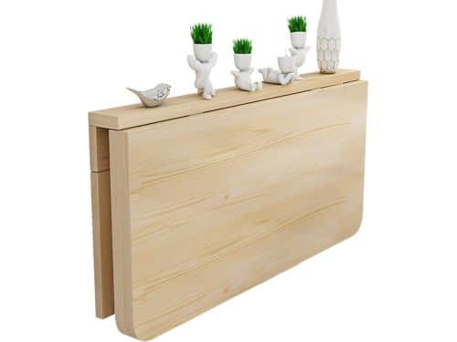 Houten Wandtafel - Klaptafel Opklapbaar - Ruimte Besparen - Driehoekige
