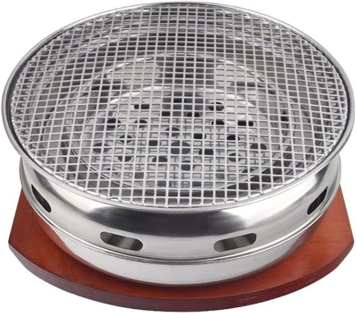 houtskool barbecue tafel bbq buiten koken ingebouwde